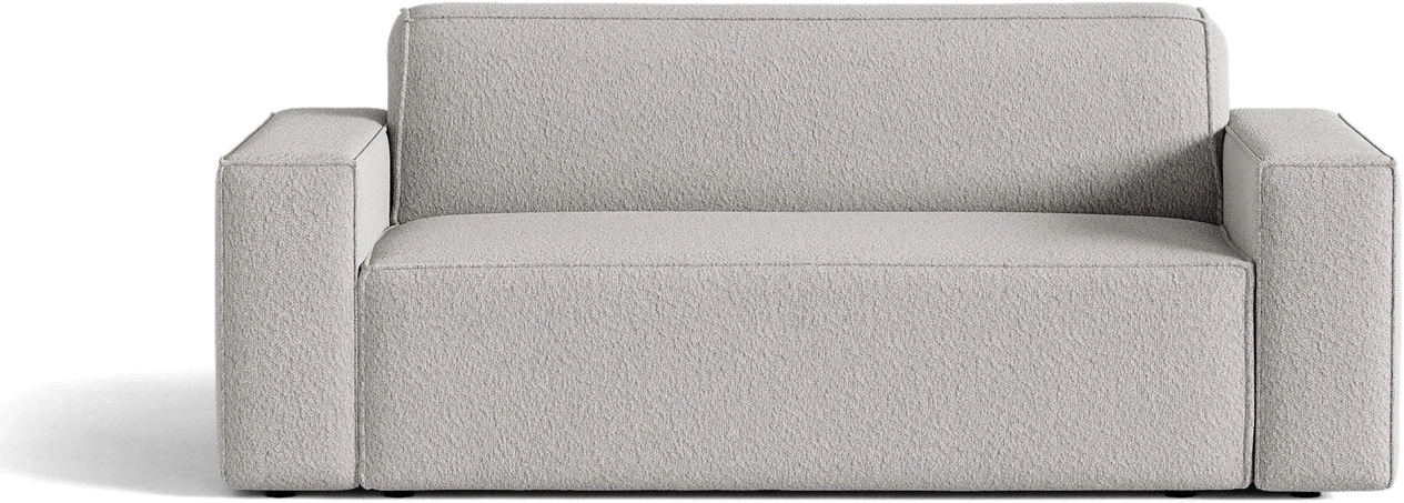 2-personers sofa Micadoni Jodie, boucléstof, lys grå, B175 cm