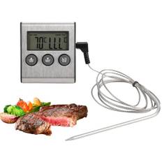 YUMILI livsmedelstermometer, BBQ-termometer, kött-koksondstermometer, exakt digital kokningstermometer med timer-temperaturmätverktyg