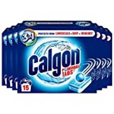 Calgon Tabletter vattenavhärdare Powerball 3-i-1, 15 surfplattor, multipack med 7