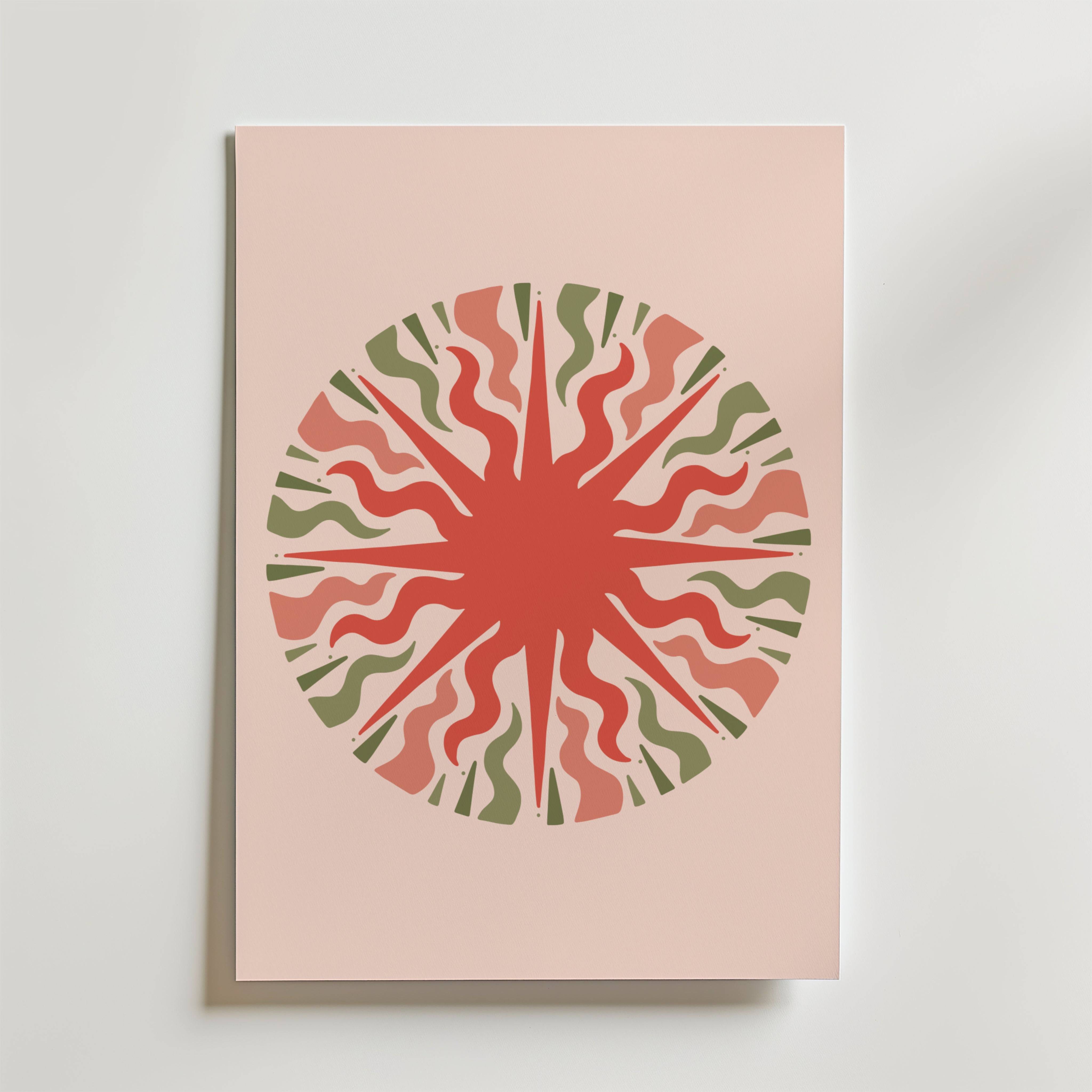Organic Pulse Circle Poster - Fine Art Poster 100x140 cm