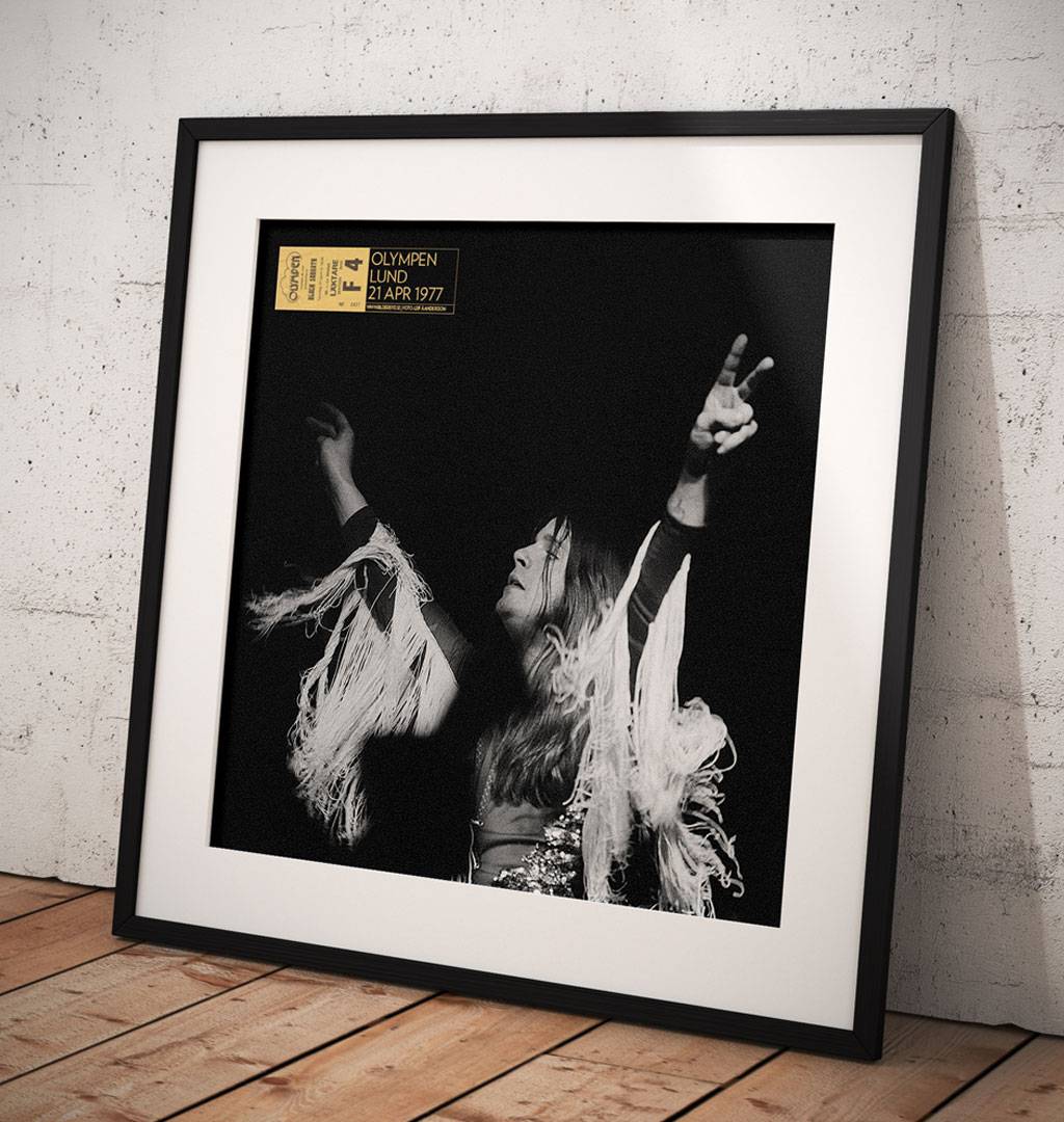 Photo Print - Ozzy Osbourne, Black Sabbath, Olympen, Sweden April 21 1977 Ecstas, Olympen