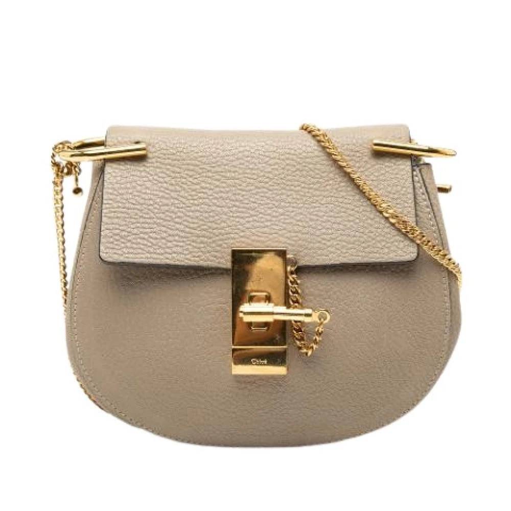 Chloé Pre-owned Pre-owned Laeder skuldertasker - Vintage - Dame - Beige - ONE SIZE - Uld
