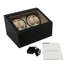 Automatisk Watch Winder Box, Roterande Watch Winder 4+6 män Watch Winder Watch Box med Silent Motor PU Läder Automatiska klockor Watch Winder