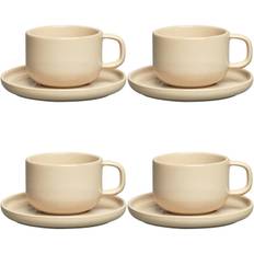Decotique Bon Tekopp 4-pack Beige - Tekoppar Stengods Beige - 390029+390029+390029+390029