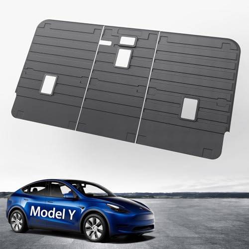 ASZSK Bakre Ryggmattor för Tesla Model Y (5-Sits) 2021 2022 2023, Bakre Sittskyddsmatta, TPE Bakre Sittmattor Tesla Model Y Tillbehör