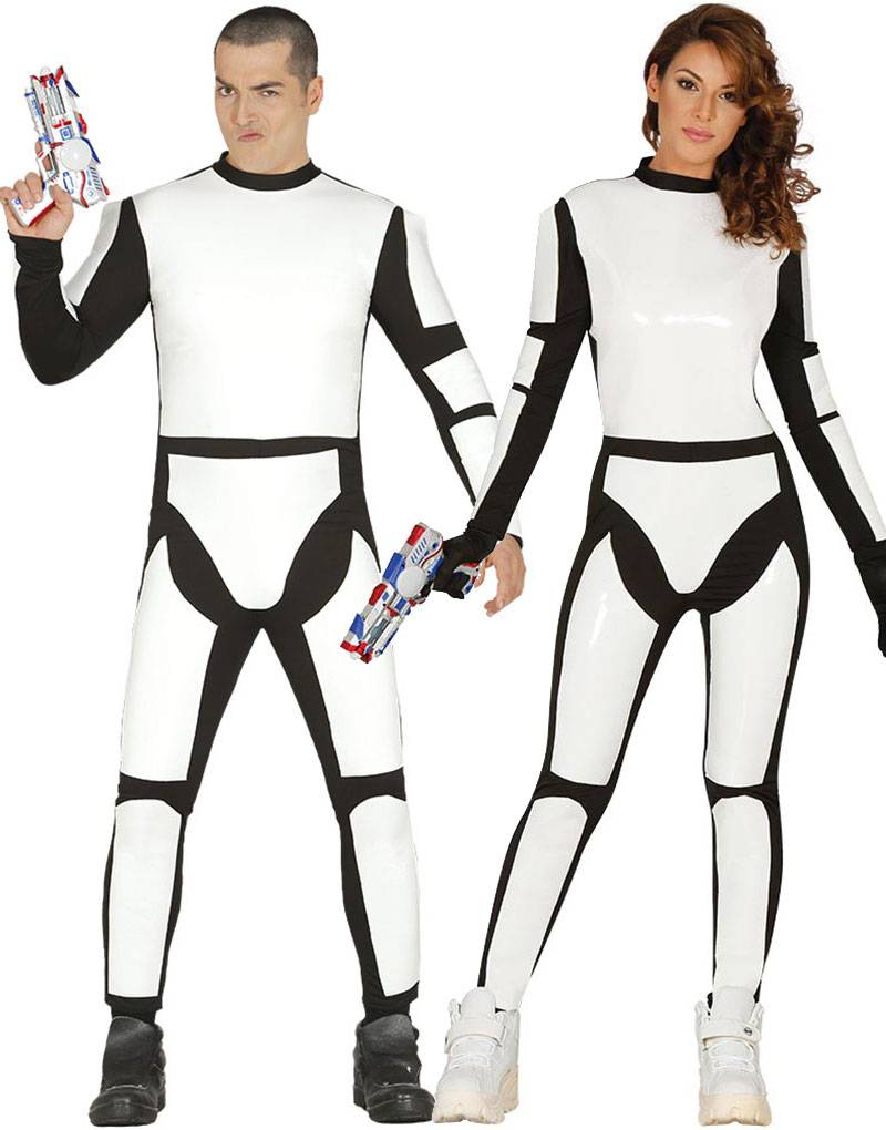 Parkostymer - Star Wars Inspirerade Stormtrooper Kostymer - Vit|Svart