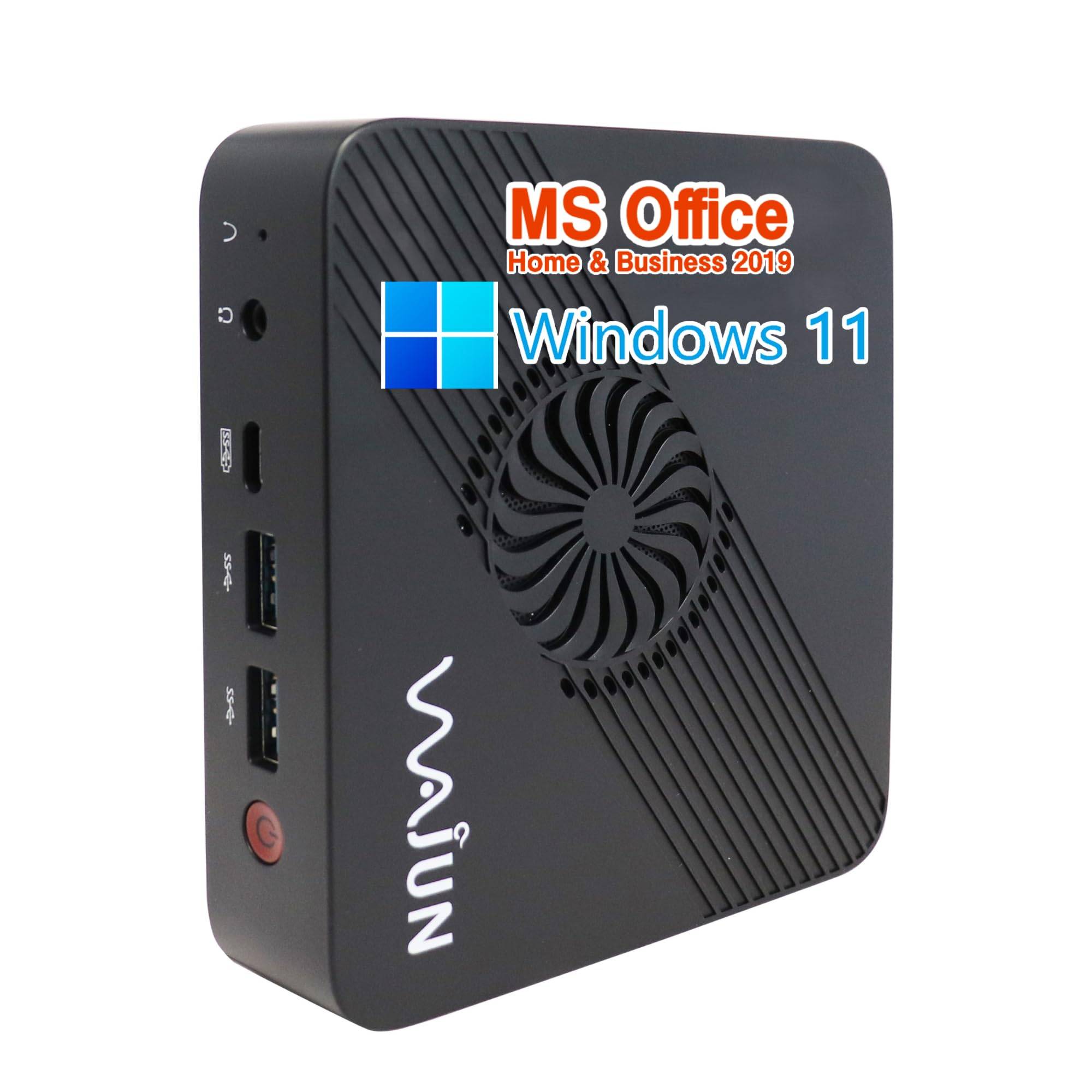 wajun Mini PC Office Home Breakfast SSD [Refurbished] Pro-X1/Celeron N4100/Win11 Pro/MS & 2019/wajun Wi-Fi/Bluetooth/8GB/128GB