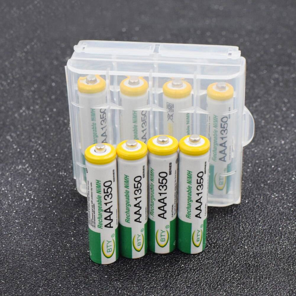 Uppladdningsbara aaa 1350 mah ni-mh batterier aaa hr3 am4 1350 mah ni-mh uppladdningsbart batteri inget minneseffekt cell för kameramus - 20 st