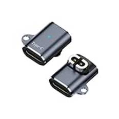 SinLoon Typ C magnetisk laddningsadapter för aftershokz hörlursladdare (2 st) 5 V 1 A kompatibel med Aeropex, OpenRun, OpenRun Pro, OpenRun Mini, OpenComm (RS)