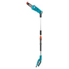 Gardena Teleskop-Hochentaster TCS Li-720/20: Elektrische Astsäge mit 720 W und 20 cm Schwertlänge, abwinkelbarer Kopf, Schneideanschlag, bis 4.40 m Reichweite, inkl. Tragegurt (8868-20)