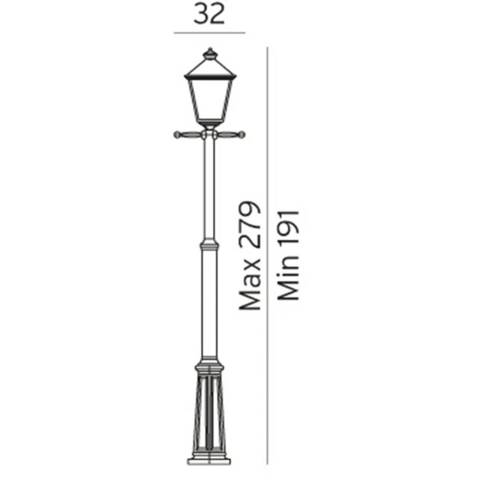 Udendørslampe Norlys, London 1, dæmpbar, Hvid, Aluminium