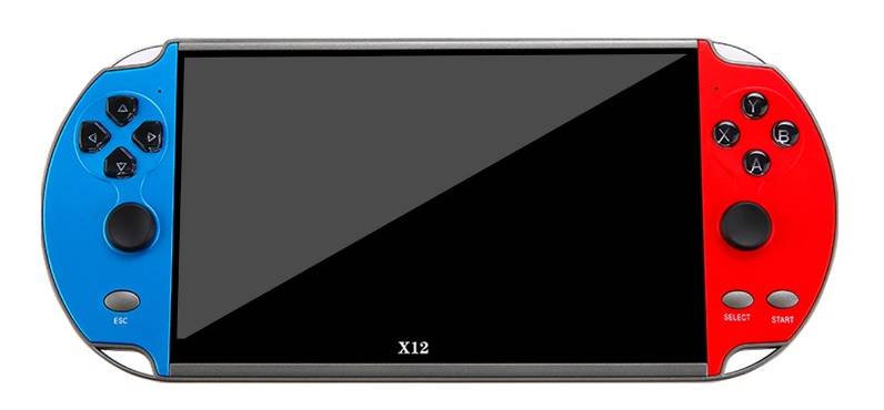 Bärbar spelkonsol / emulator med 8GB inbyggt minne, uppladdningsbart batteri, 5.1" HD skärm