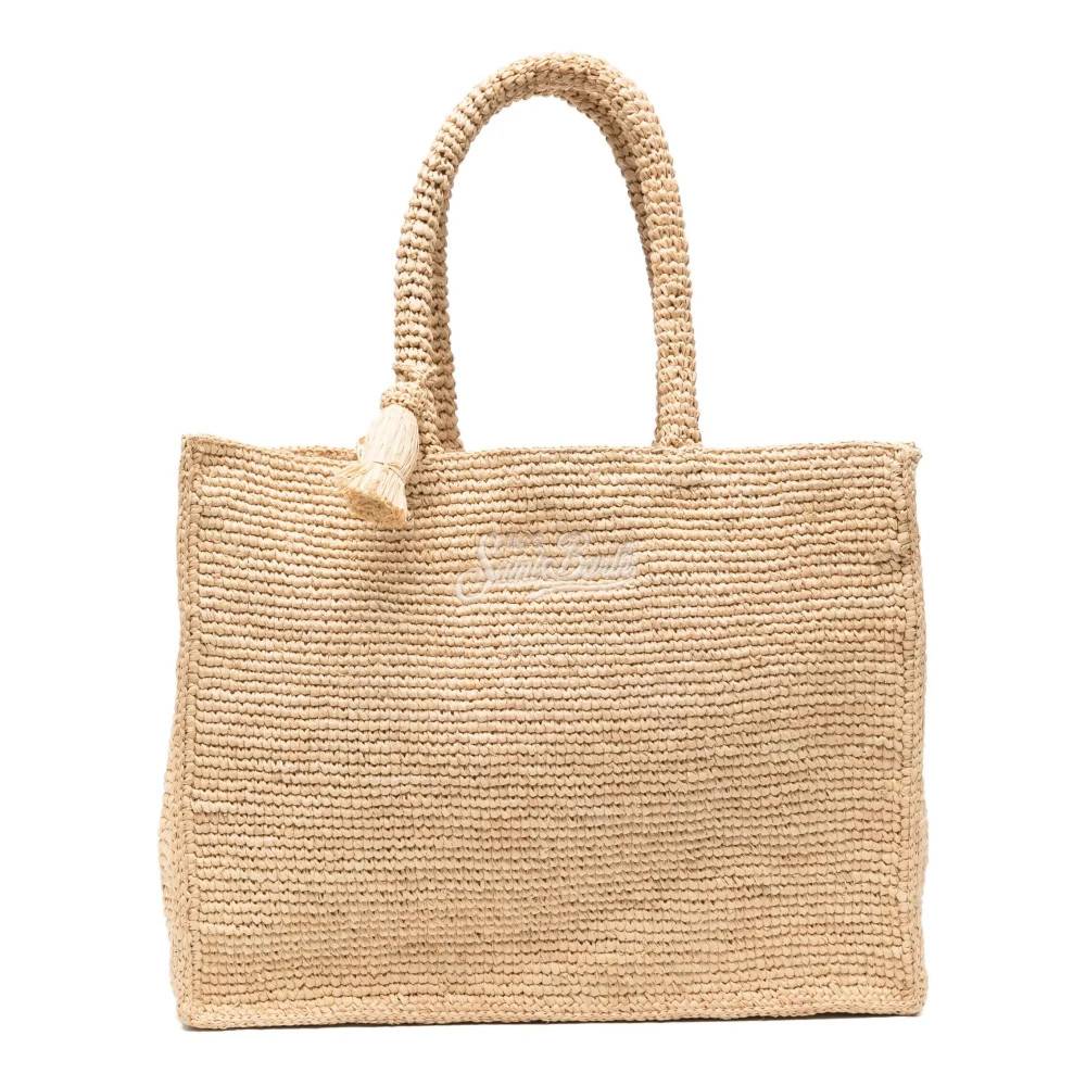 MC2 Saint Barth 11 Essential Emb Skuldertaske - Tasker - Dame - Beige - ONE SIZE - Uld
