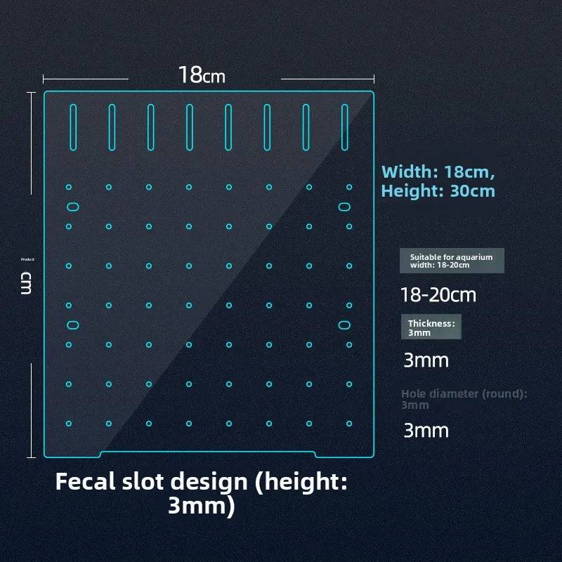 Acrylic Fish Tank Divider & Partition Board - 18*30cm/default type a [suction cup clip included] - 3mm thick board