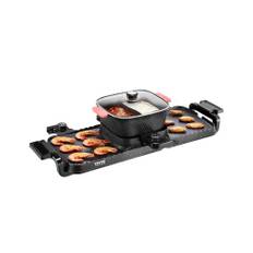 VEVOR Hot Pot med Grill 2300W 2-i-1 Elektrisk Røgfri Grill med Aftagelig Gryde
