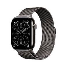 Apple Watch Series 11 GPS + Cellular 46mm Skiffer Titanboett med Slate Milanese Loop - S/M