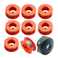 F016800175 Spolline, ersättning för grästrimmer Bosch ART 23 26 30 Combitrim Easytrim Pro Tap Automatic Spole Line 8 meter med lock för F016L71088 (8 spolar och 1 lock)