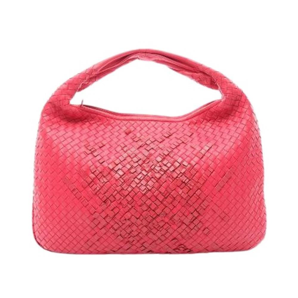 Bottega Veneta Vintage Pre-owned Intrecciato Læder Skuldertaske - Vintage - Dame - Lyserød - ONE SIZE - Uld