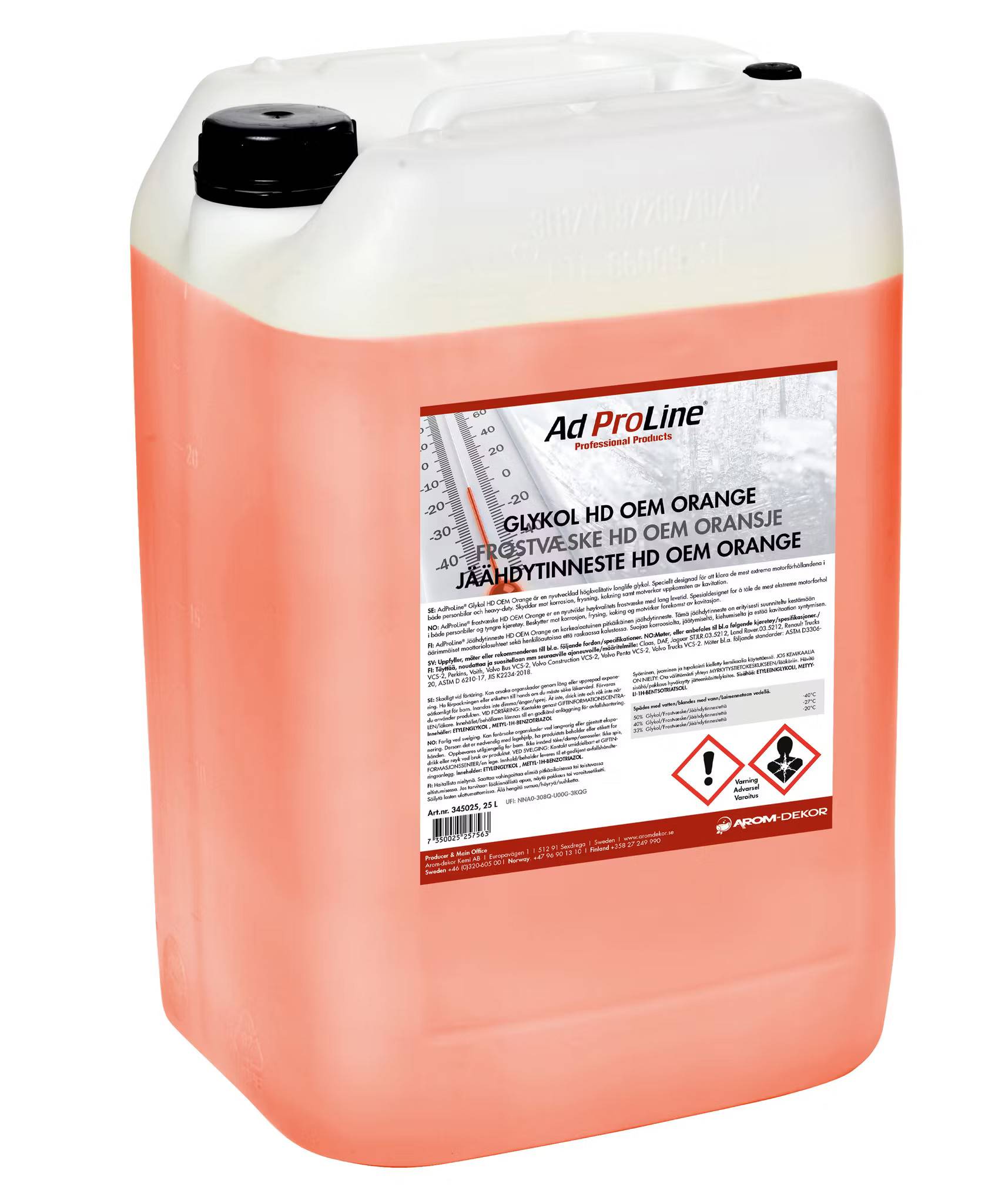 Glykol HD OEM Orange: 2 x FAT 210 liter