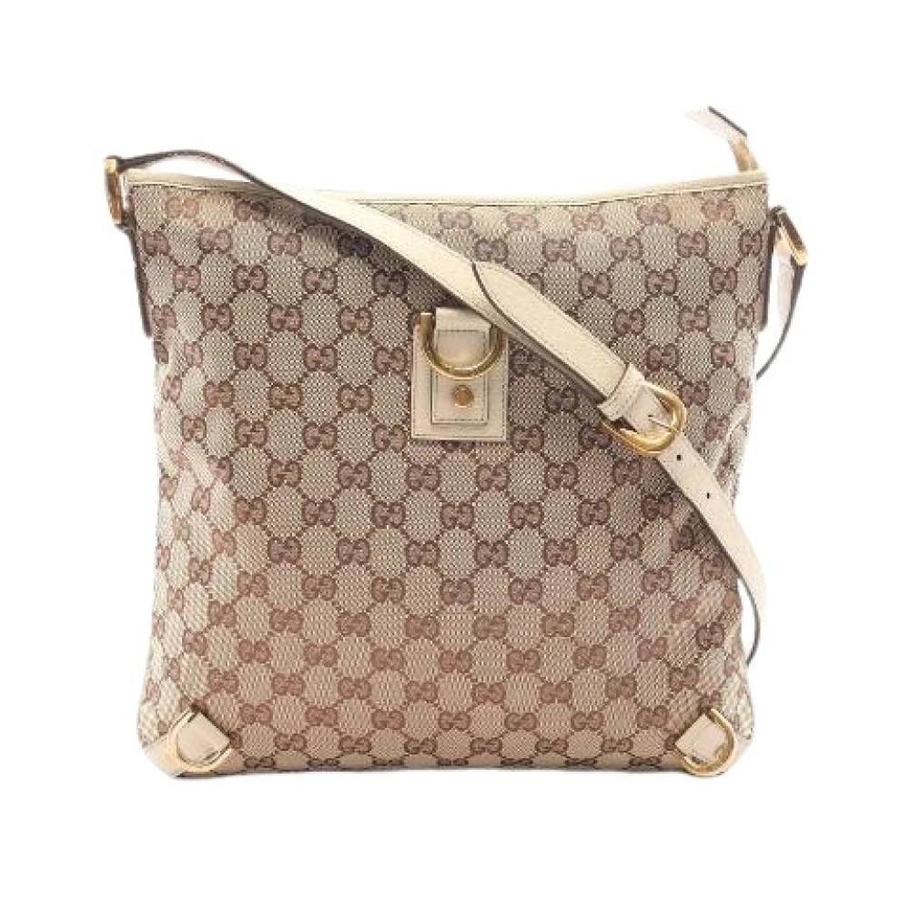 Gucci Vintage - Pre-owned Abbey GG Canvas Läder Axelremsväska Vintage - Dam - ONE Size - Läder