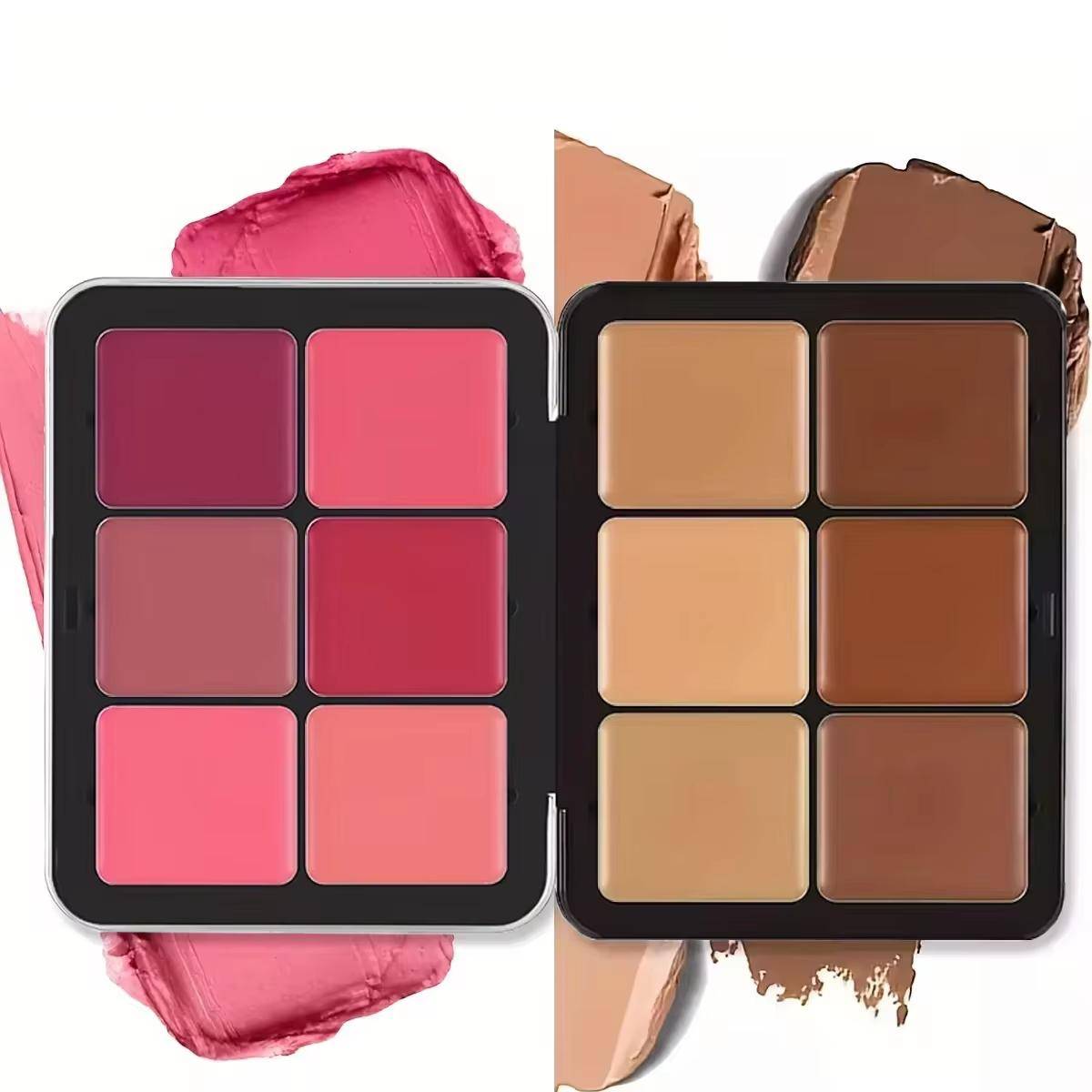 12-färgers concealer- och rougepalett Matt och highlight contour makeup rougepalett