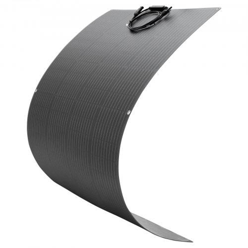 VEVOR flexibel solpanel, 200W semiflexibel böjbar monokristallin solpanel, 21,9 % effektivitetsmono off-grid laddare med MC4-utgång, IP67 vattentät för marin husbil, bilhytt, böjda ytor