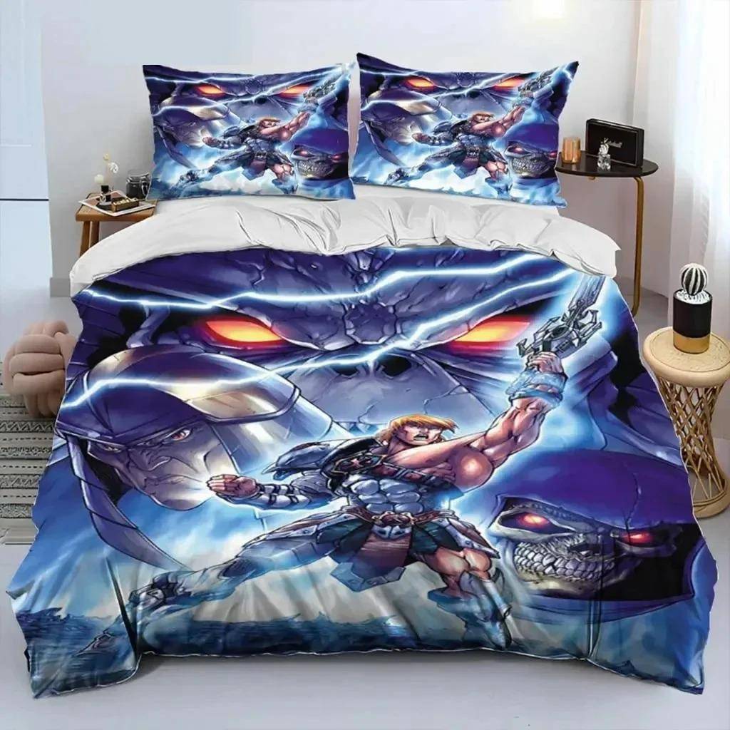 He Man The Masters Of The Universe Sängset Pojkar Flickor Twin Queen Size Påslakan Örngott Säng Barn Vuxen US Twin 173x218cm