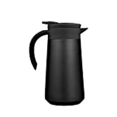 BOHORIA® Vakuumkanna | termoskanna | kanna för kaffe, te och vatten | rostfritt stål | Quick Tip förslutning | 0,8 liter (svart)