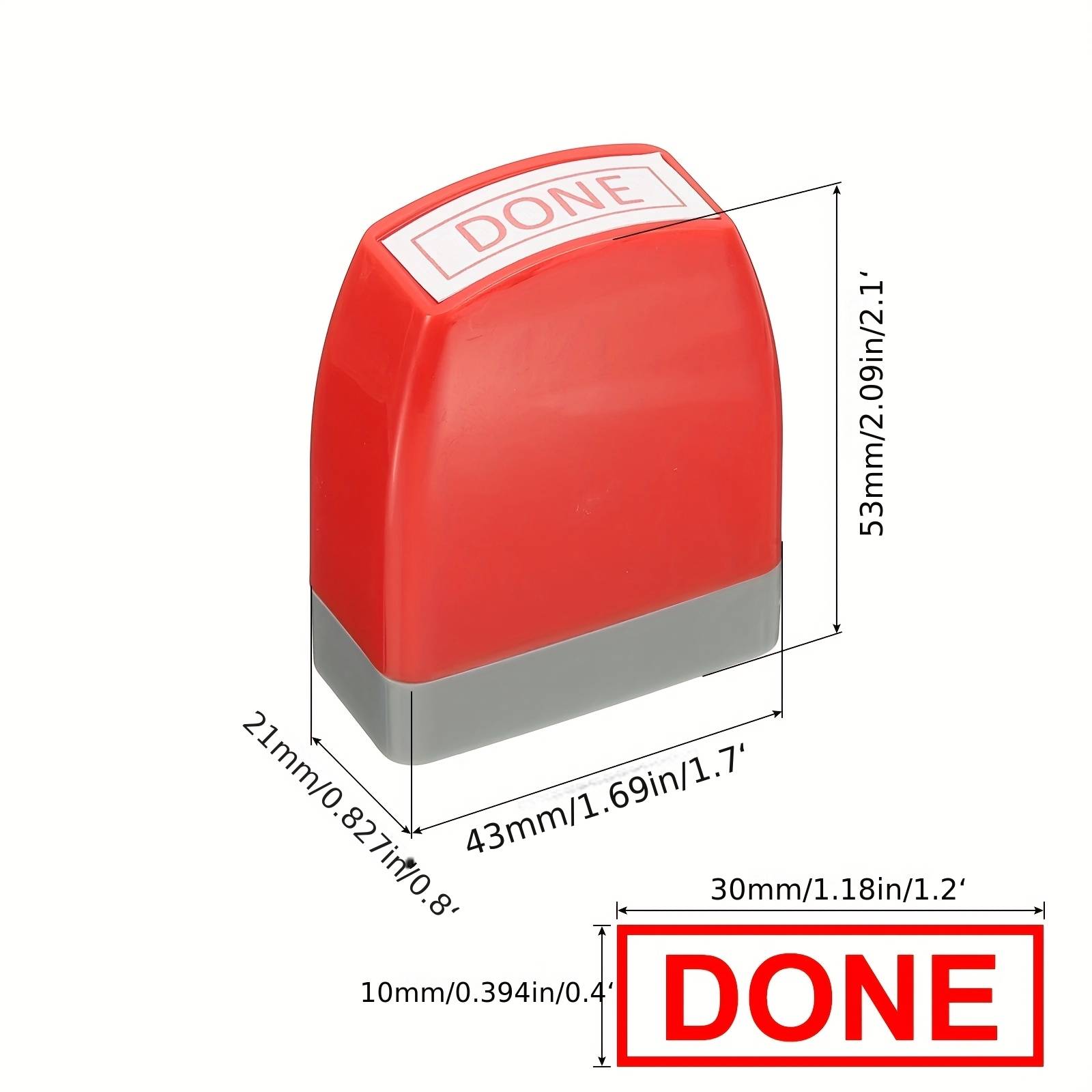 Custom Stamp With Pre- Ink Pad - Refillable Ink Pad & Stamp For Office, Business, Receipts, Invoices, Paychecks - Ized Stamp For Accounting, Cash Handling, Bank Reconciliation (/declined/paid)
