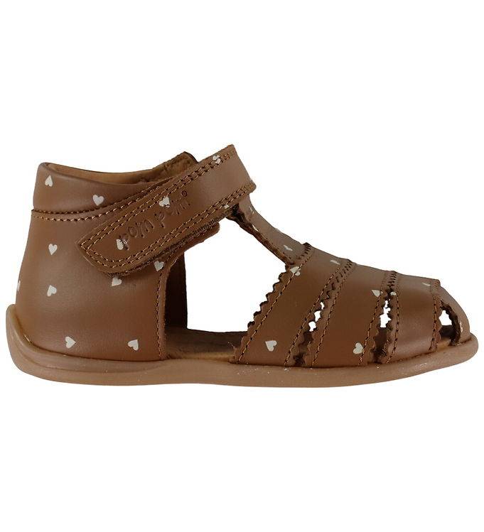 Pom Pom Sandaler - Startar Scallop Velcro - Picante Heart AOP - Pom Pom - 20 - Sandal