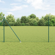 vidaXL Euro Stängsel med 7 Spikpinnar 1.6x10 m Galvaniserat Stål Grön