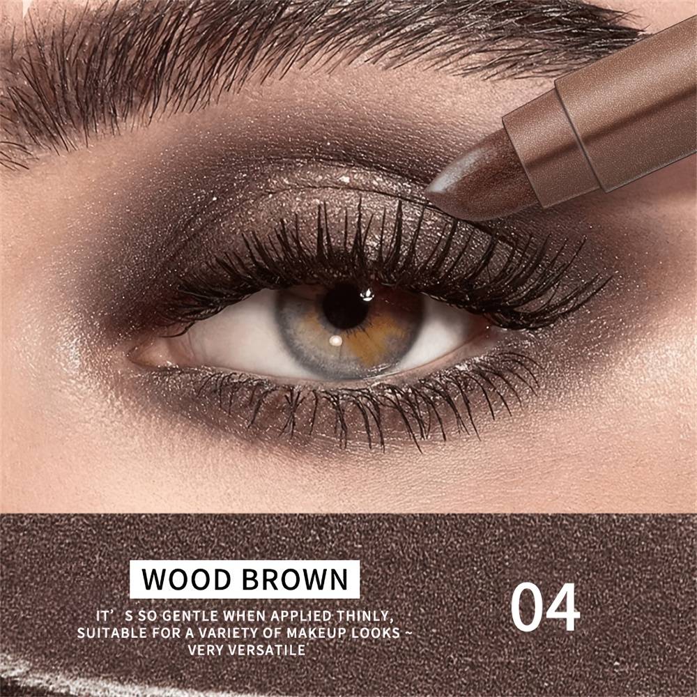 TEMU Long-lasting Matte And Shimmer Eyeshadow Pencils With A Sponge Tip - Highlighter Sticks Ranging From Light To Dark, Designed For Waterproof Festival Makeup