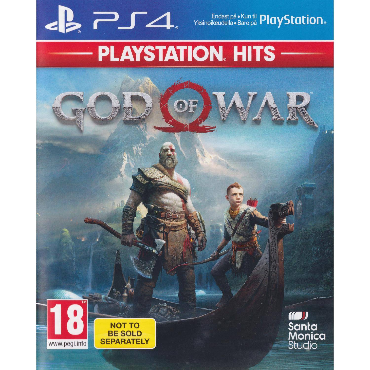 God of War Playstation 4 PS4 Hits Bundle Copy Nordic (Begagnad)