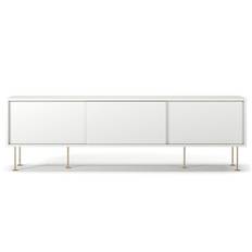 Decotique Vogue Mediebænk Med Ben 180 Cm / Messing - TV-bænke og mediebænke Mdf Hvid - 132565