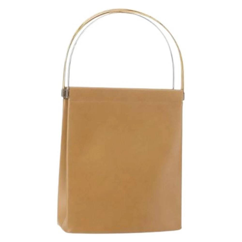 Cartier Vintage Pre-owned Vintage Håndtaske - Vintage - Dame - Beige - ONE SIZE - Læder