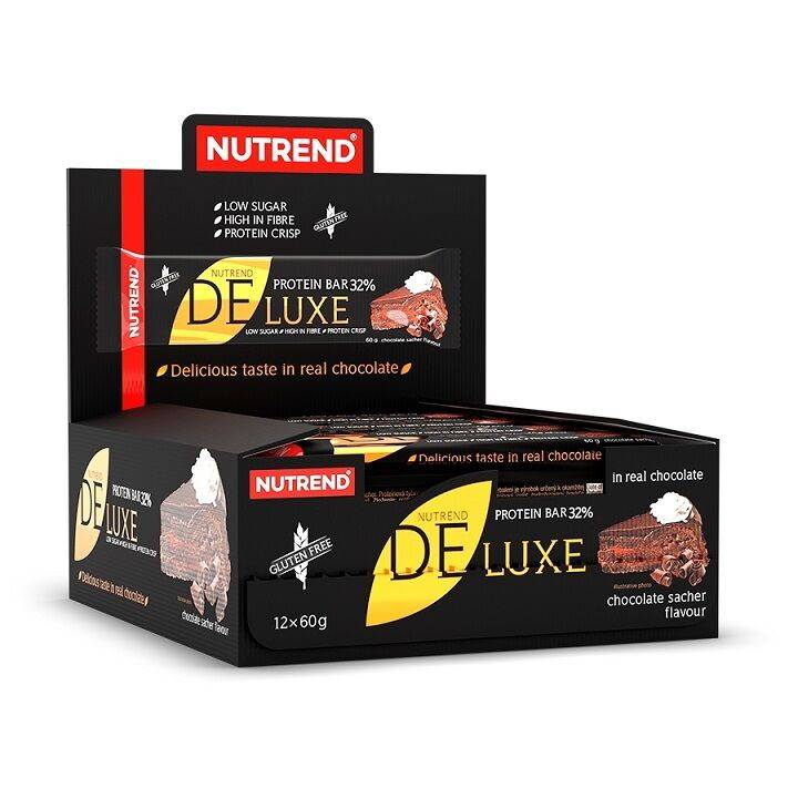 Deluxe Proteinbar, Choklad Sacher 12 x 60 g