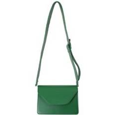 Ranhuang kvinnor pu läder axelväskor flickor kort flik kvinnors casual messenger väskor crossbody väskor - Svart