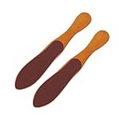 2 St fot rasp fotslip fotskrubber pedikyrfot pedikyrverktyg för fötter pedikyr verktyg fotvårdsverktyg fotborste trä- remover exfolierande fil fotfil pedikyr fil Bambu