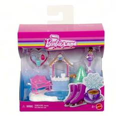 Barbie Mini Barbie Land Dockhuslekset med 1,5-tums docka, möbler och tillbehör - JFY47 (En-Storlek)