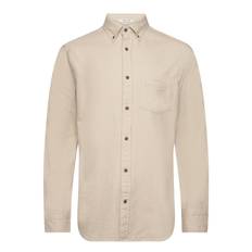 GANT Reg Herringbone Flannel Shirt Beige
