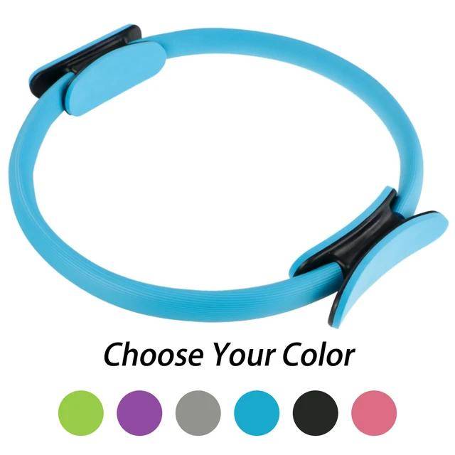 38cm/15in Yoga Fitness Pilates Circle Women Girls Circle Yoga Magic Ring Suitable for Home Gym Exercise Athletic Weight Loss Body Resistance 1pcs
