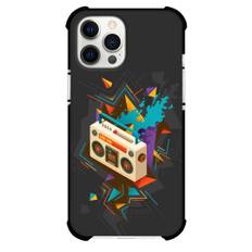 Pop Art Pattern Case For iPhone Samsung Galaxy Pixel OnePlus Vivo Xiaomi Asus Sony Motorola Nokia - Boom Box Pop Lines Black Background