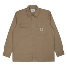 L/s Master Shirt Leather, Male, Tøj, Skjorter, Brun, L