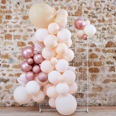 Ballongbåge - Pampas - Vit/Peach/Roséguld