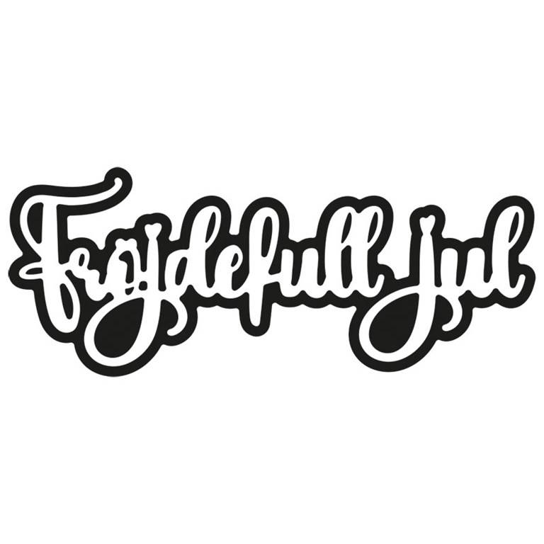 PY Hobby Dies - Fröjdefull jul - Med Bakgrund - 7,3 x 2,7cm