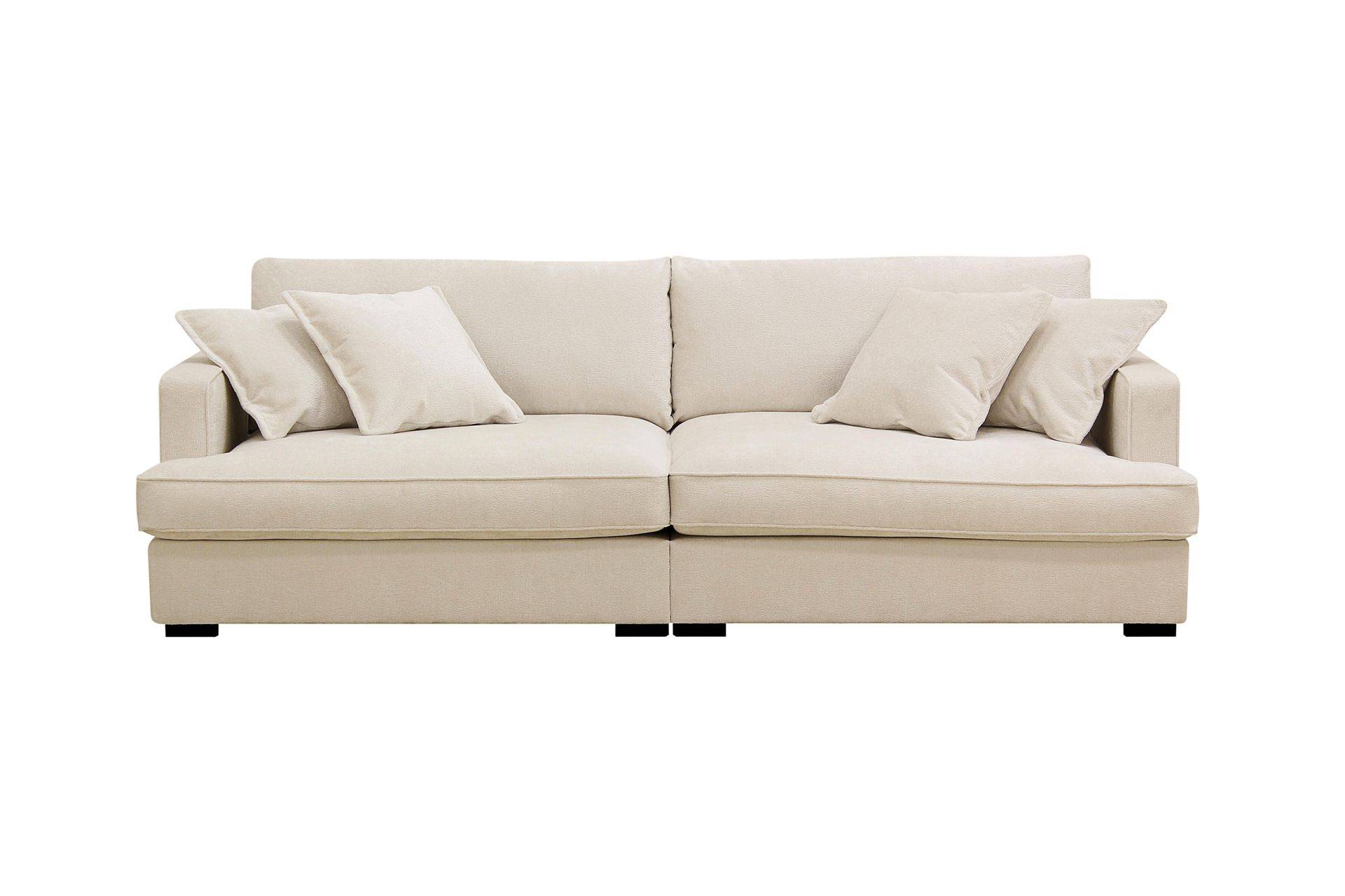 Rossita Lyx 3-sits Extra djup Soffa i Chenille - Beige 3 sits soffa Scandinavian Choice