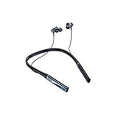 Bluetooth-hörlurar Trådlösa Hörlurar Halsband Bluetooth-hörlurar Med Mikrofon Auriculares Sport Headset HD Bass Sd-kort over-ear hörlurar(Black)