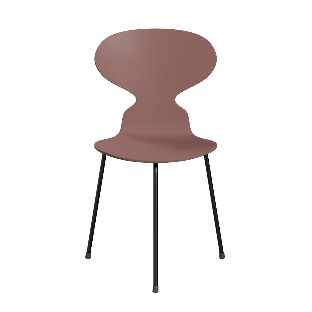 3100 Myren med 3 ben, sort stel af Arne Jacobsen Lakeret finér - Wild Rose (630) - Jacobsen Plus