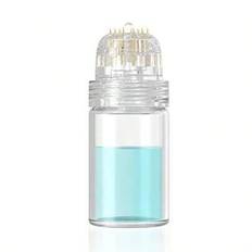 Återanvändbar Hydra Needle Derma Stamp - Microneedle Stamp för ansiktsverktyg, 20 Derma Serum Micro Needle Stamp för hudvård, personligt hemmabruk Ans - Genomskinlig (Stålnål/vanlig version)