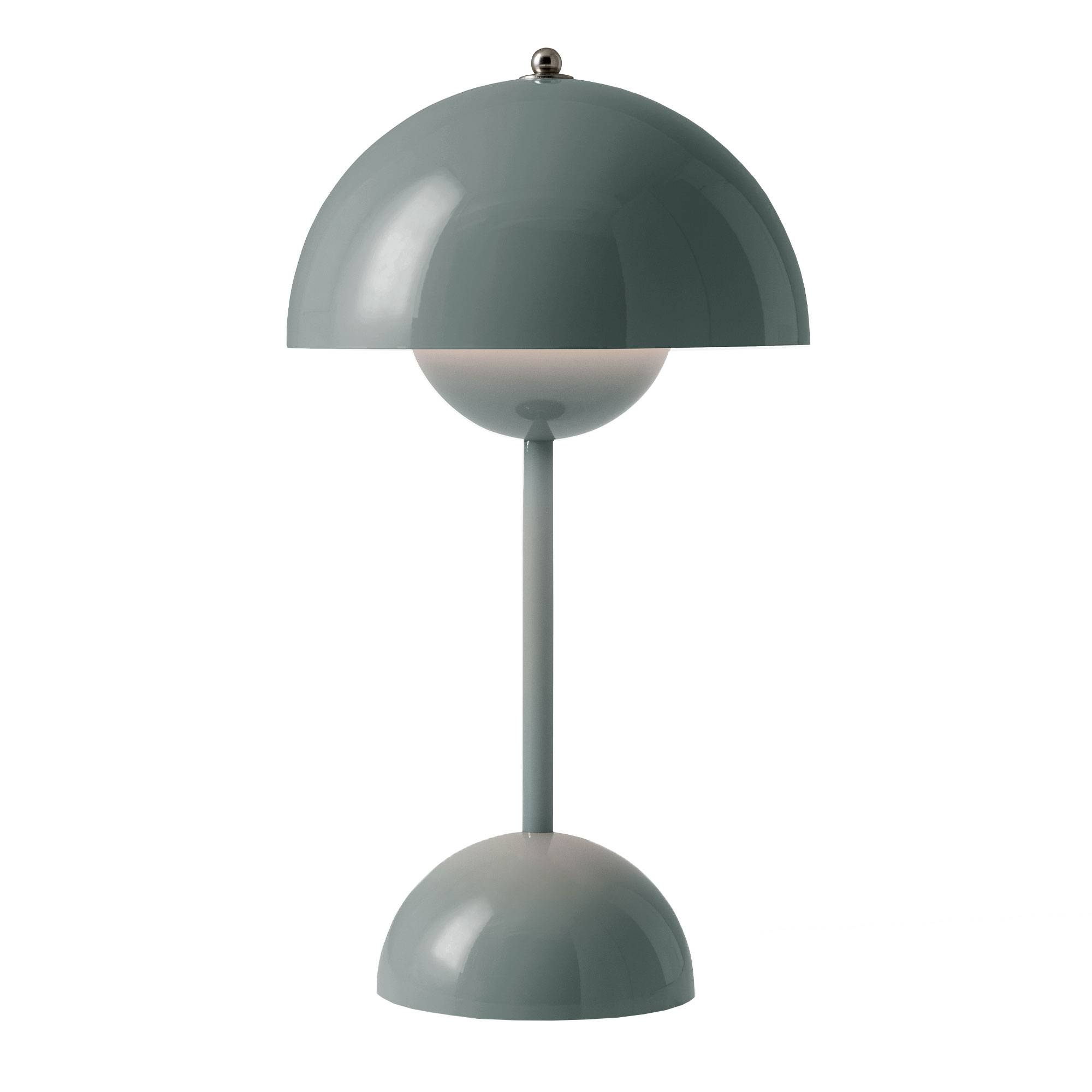 Flowerpot VP9 Bærbar Lampe af Verner Panton Stone Blue.